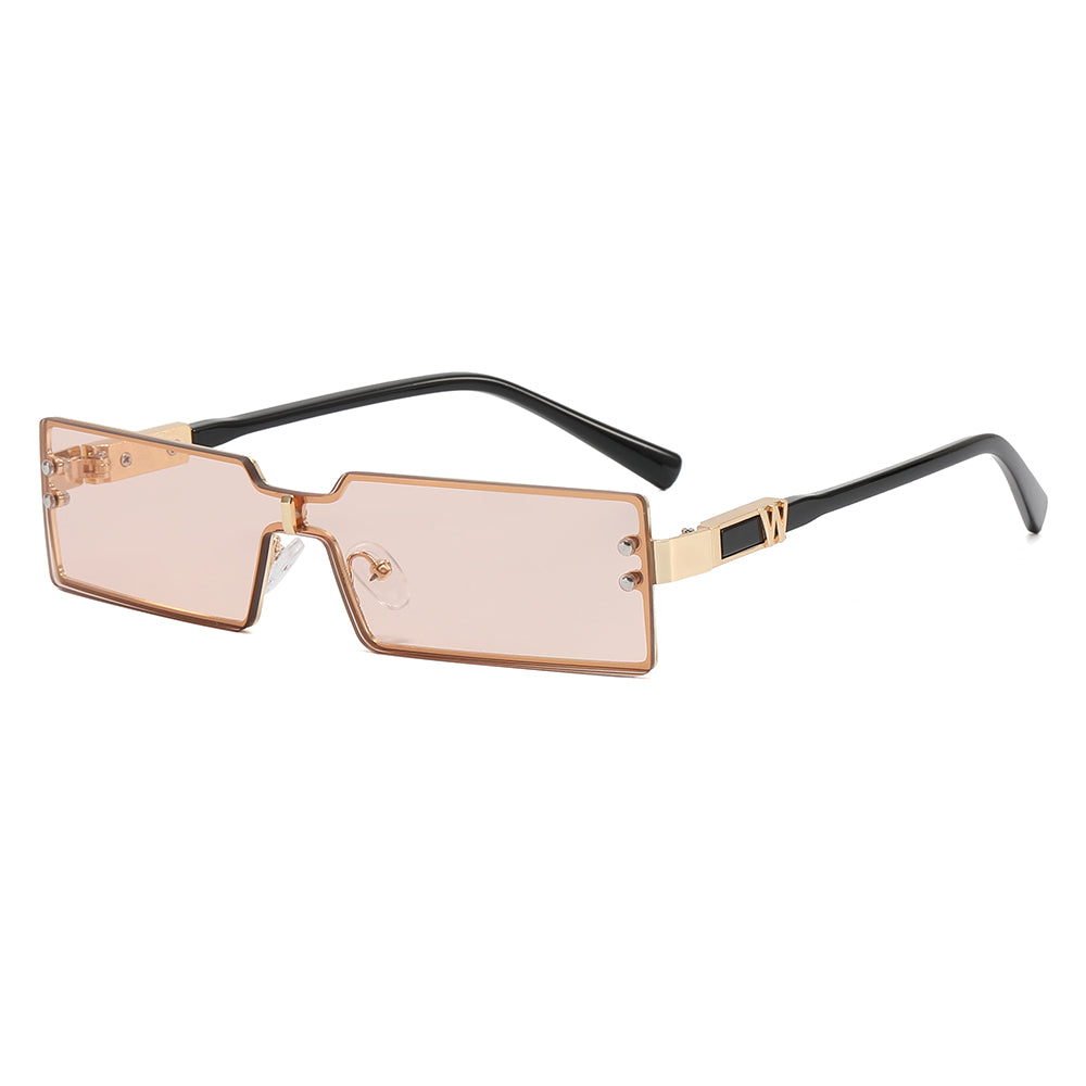 Small Rectangle Metal Frame Sunglasses