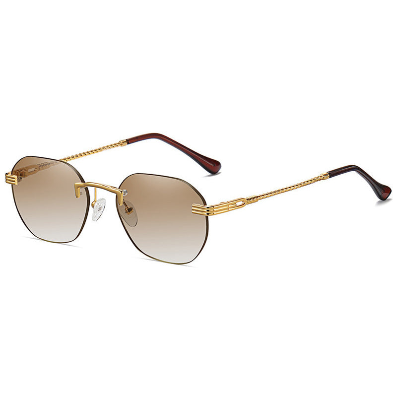 Ultra-Lightweight Metal Frameless Sunglasses with UV Protection