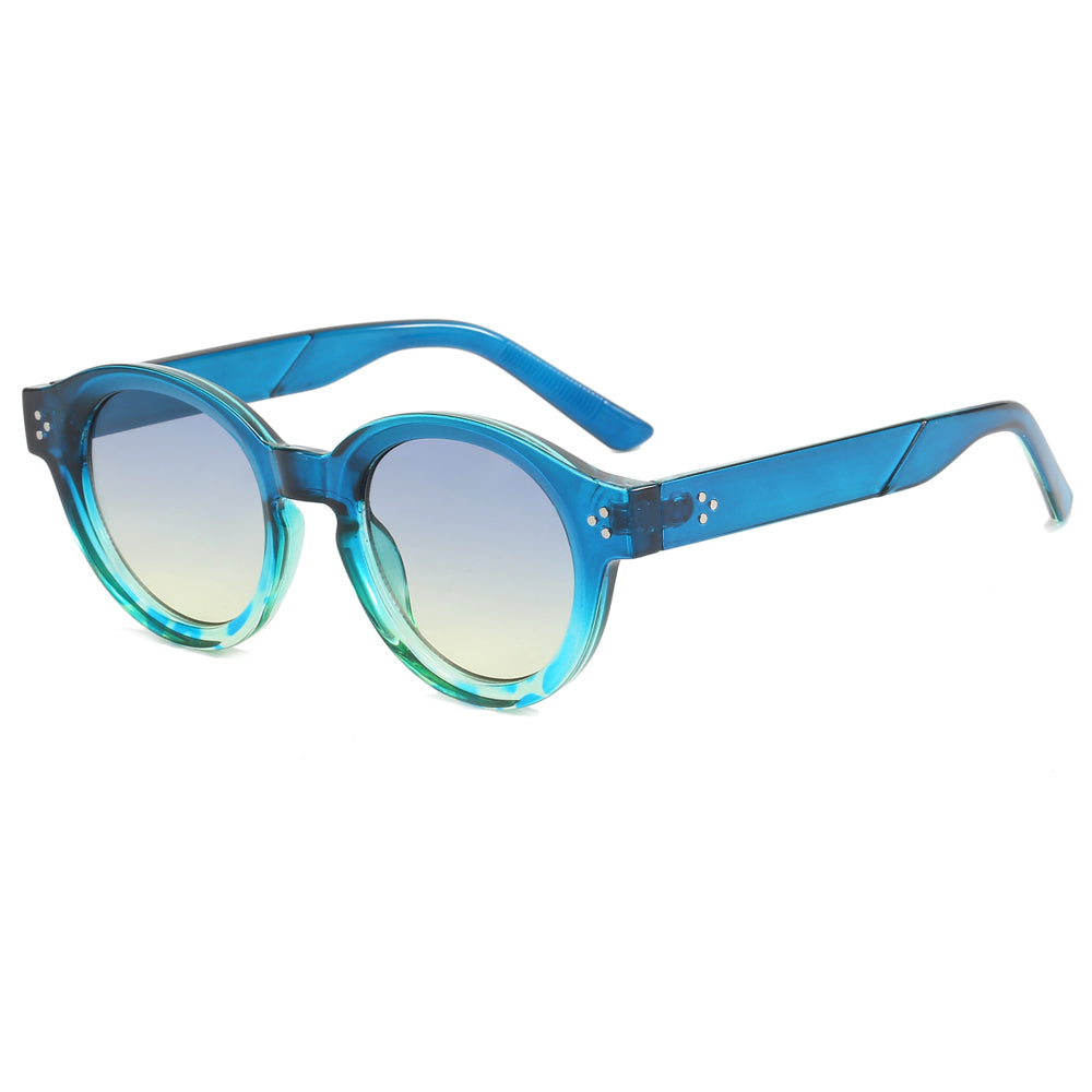Trendy Classic Round Tinted Vacation Beach Sunglasses