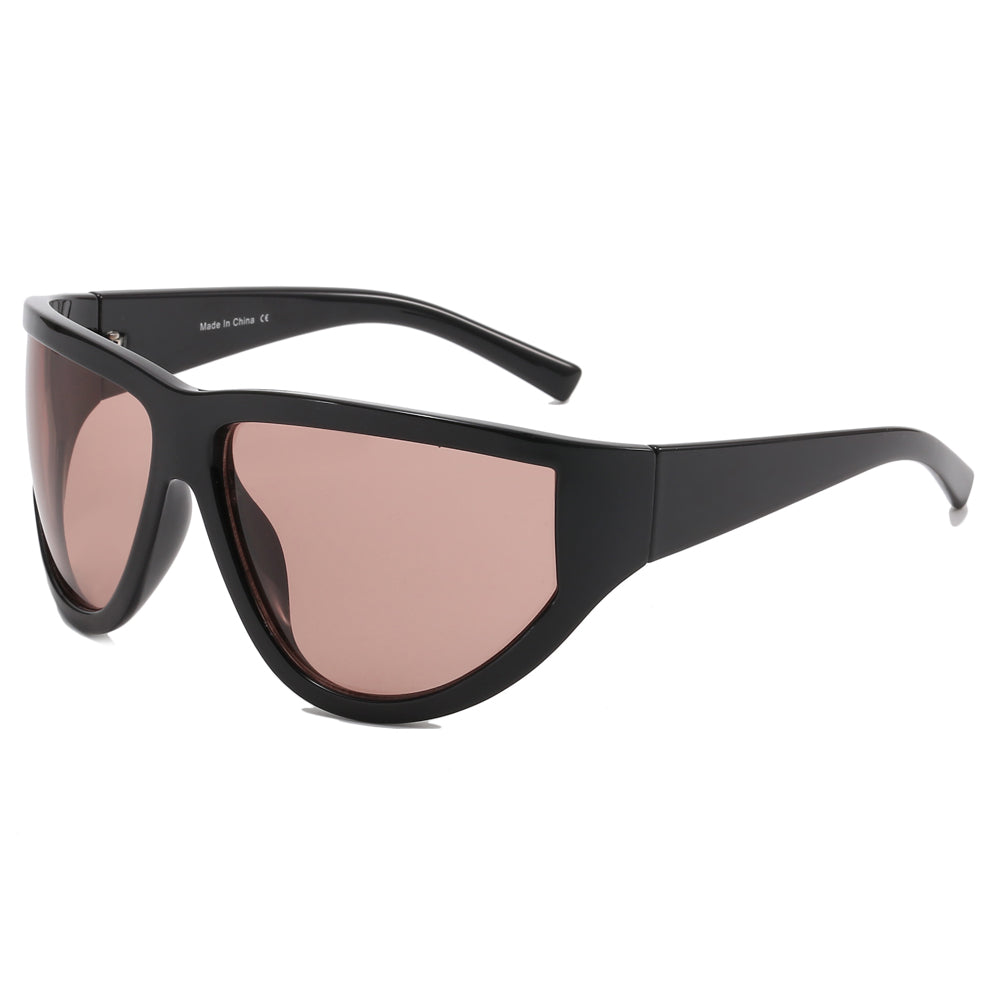 Flat Top Cat Eye Sporty Sunglasses