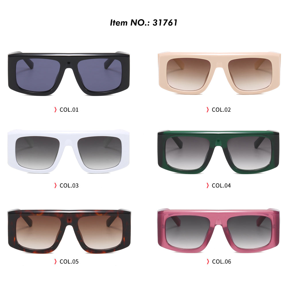 Square Gradient Shades Flat Top Sunshade Sunglasses