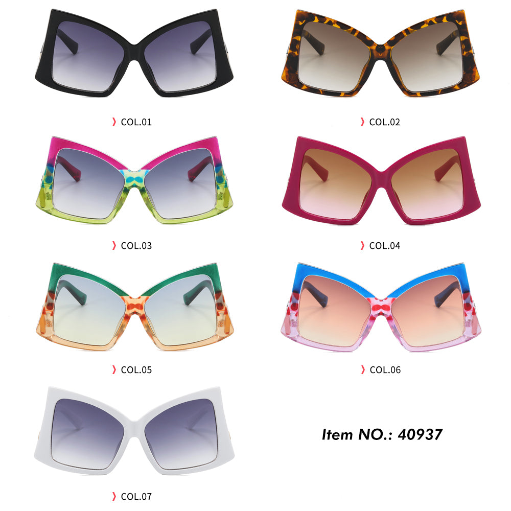 Square Butterfly Oversized Shades Sunglasses