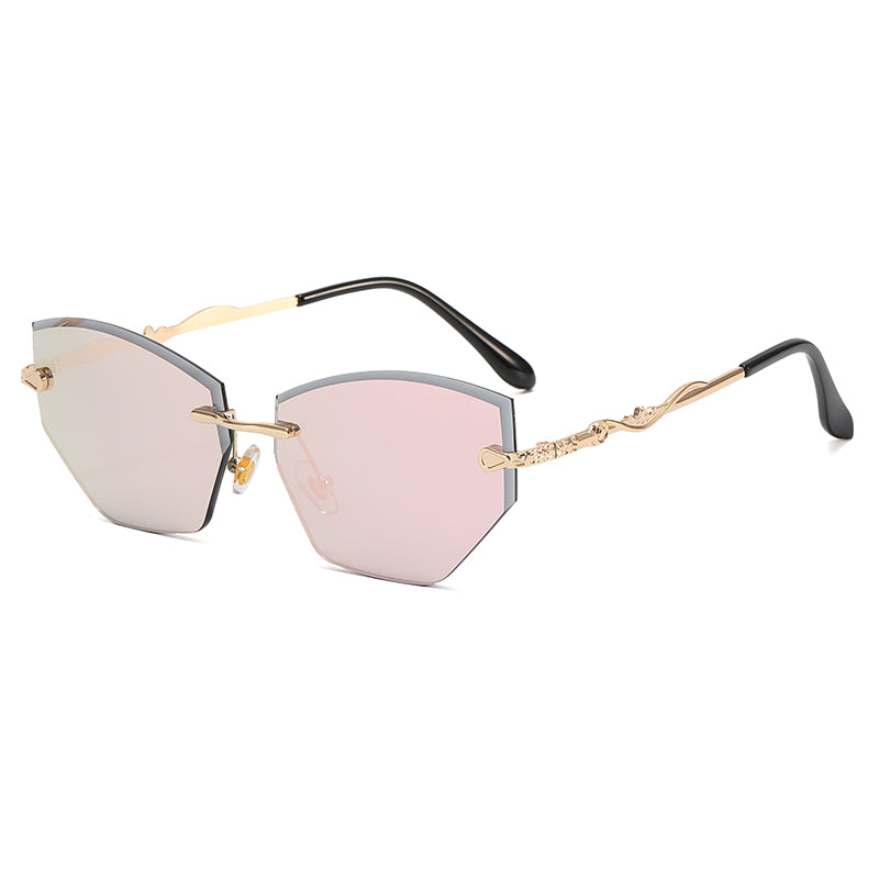 Diamond Cut Rimless Sunglasses