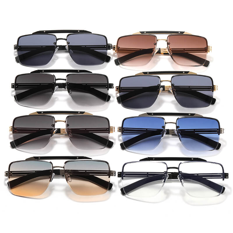 Metal Frame Men Square Sunglasses