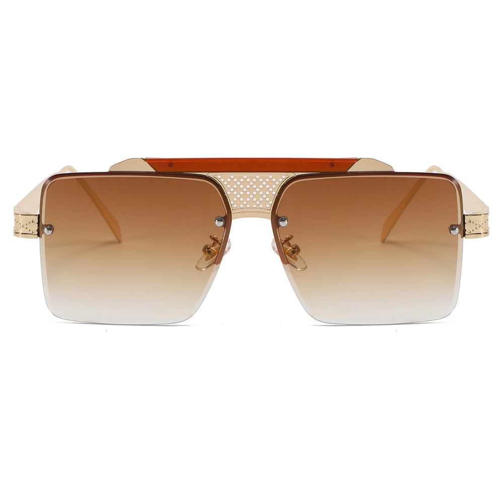 Flat Top Men Shades Big Frame Sunglasses