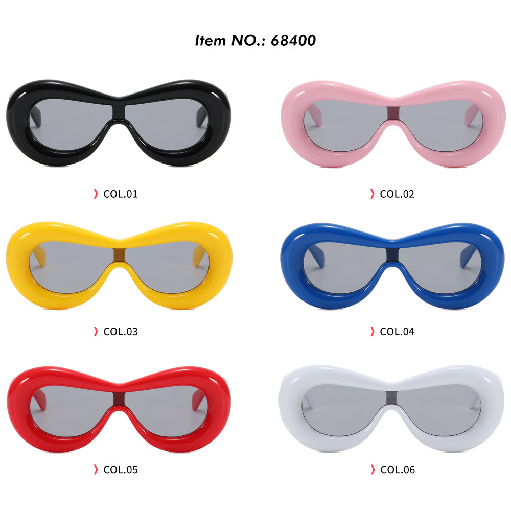 Oval Cat Eye Women Inflated Mask Sunglasses