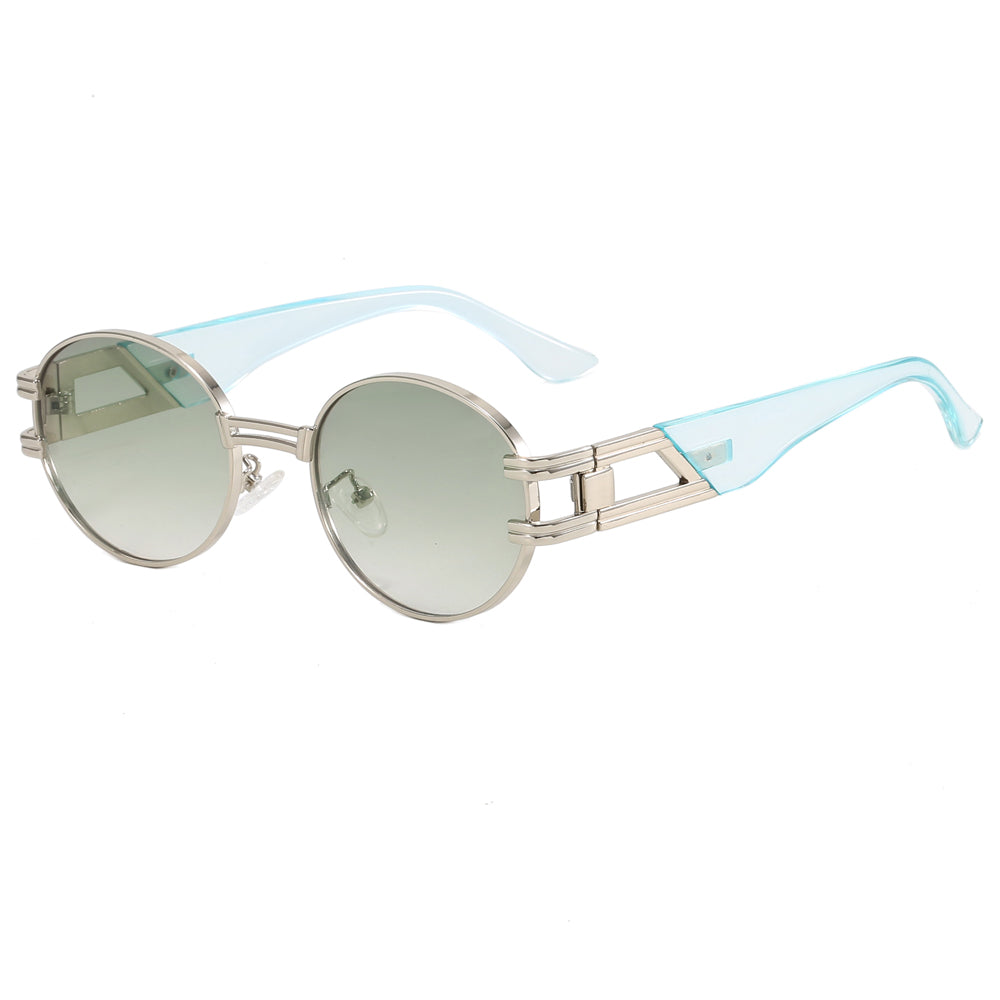Retro Art Nouveau Vintage Style Round Metal Steampunk Sunglasses