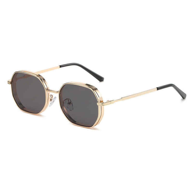 Classic Polygon Metal Sunglasses