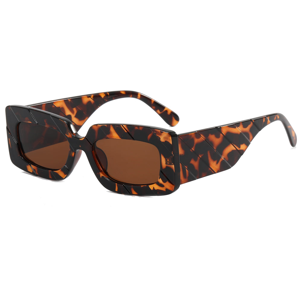 Rectangle Retro Thick Frame Sunglasses