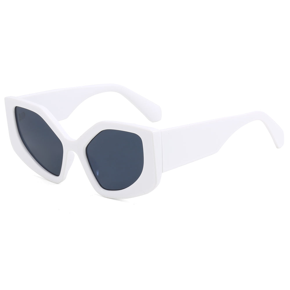Oversized Polygon Cat Eye Chunky Rainbow Shades Sunglasses