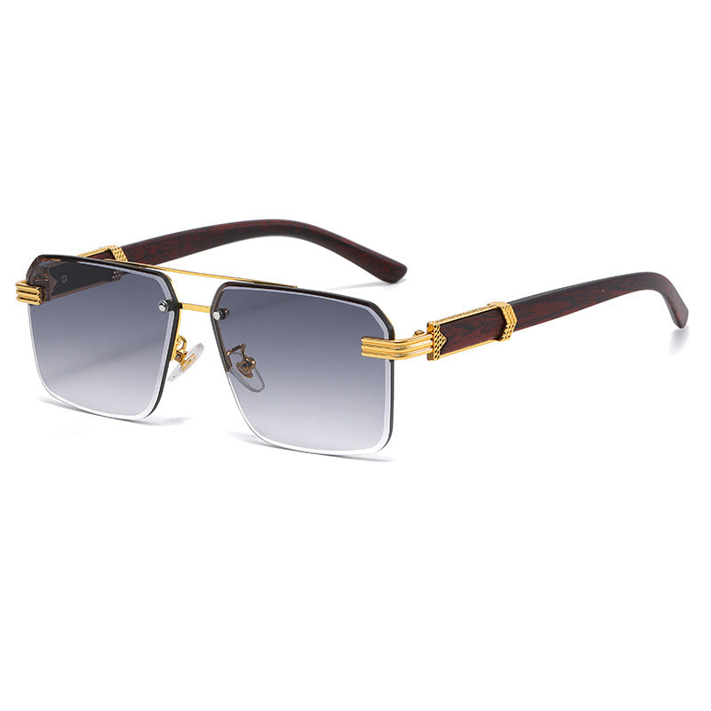 Women Vintage Square Rimless Sunglasses