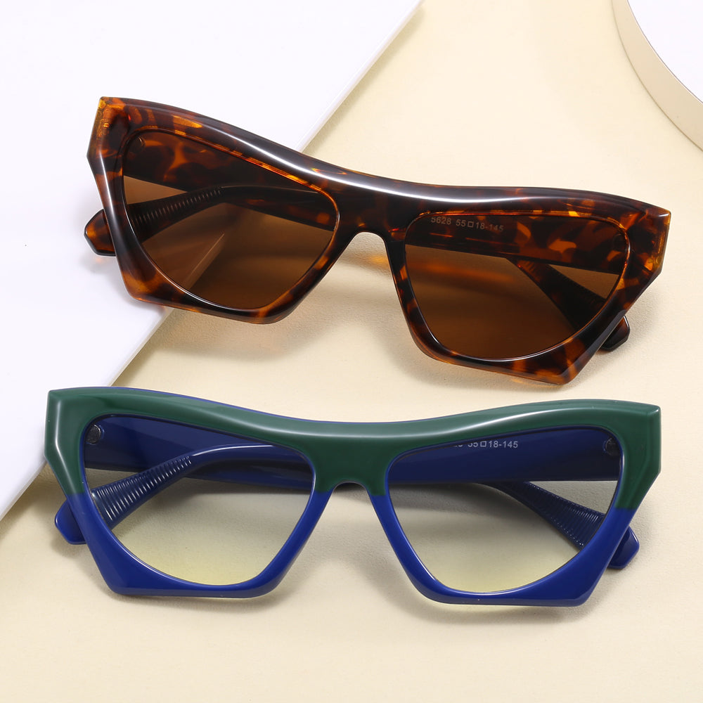 Cat Eye Thick Women Irregular Square Sunglasses