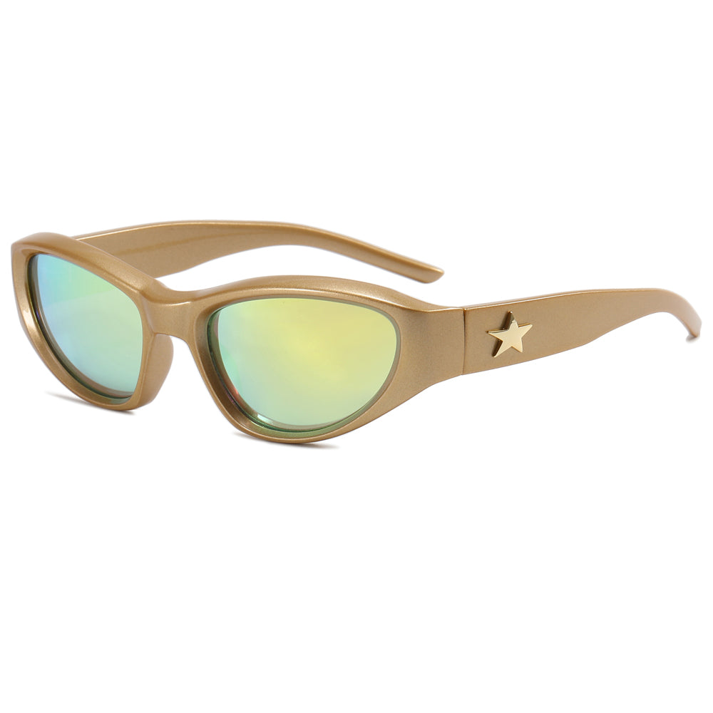 Y2K Oval Outdoor Cycling Sporty Sunglasses