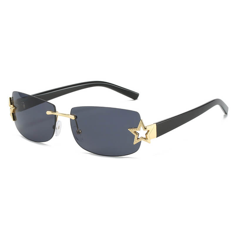 Y2K Rectangle Rimless Sunglasses