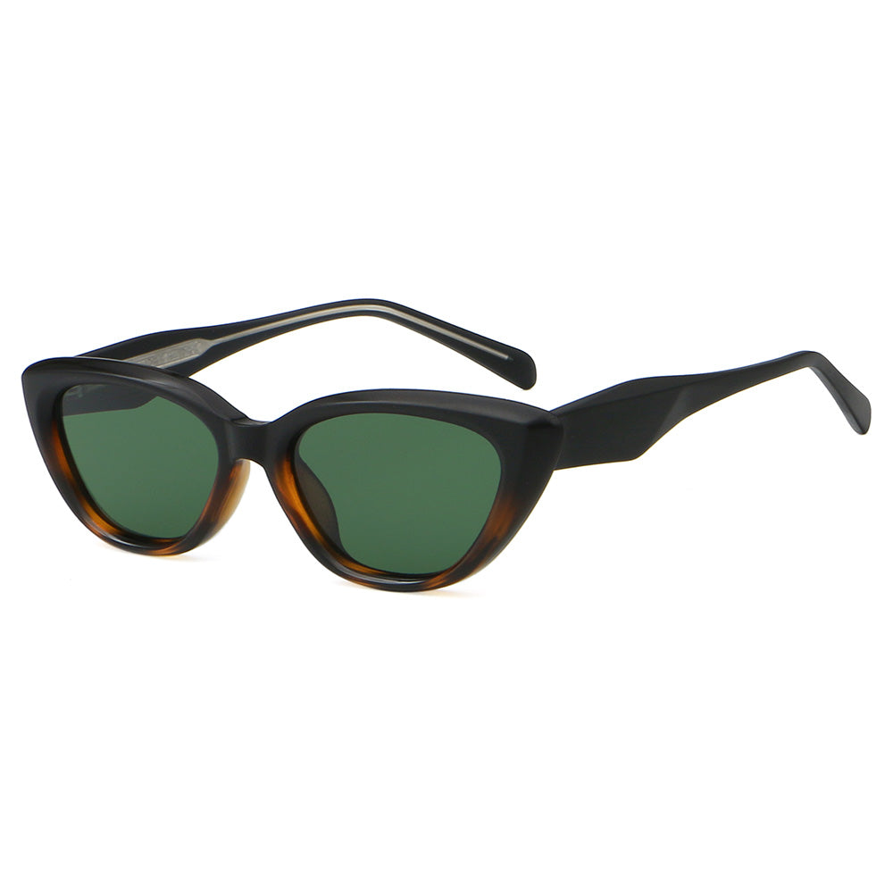 Cat Eye Women Triangle Reinforced Wire-Core Temples Sunglasses