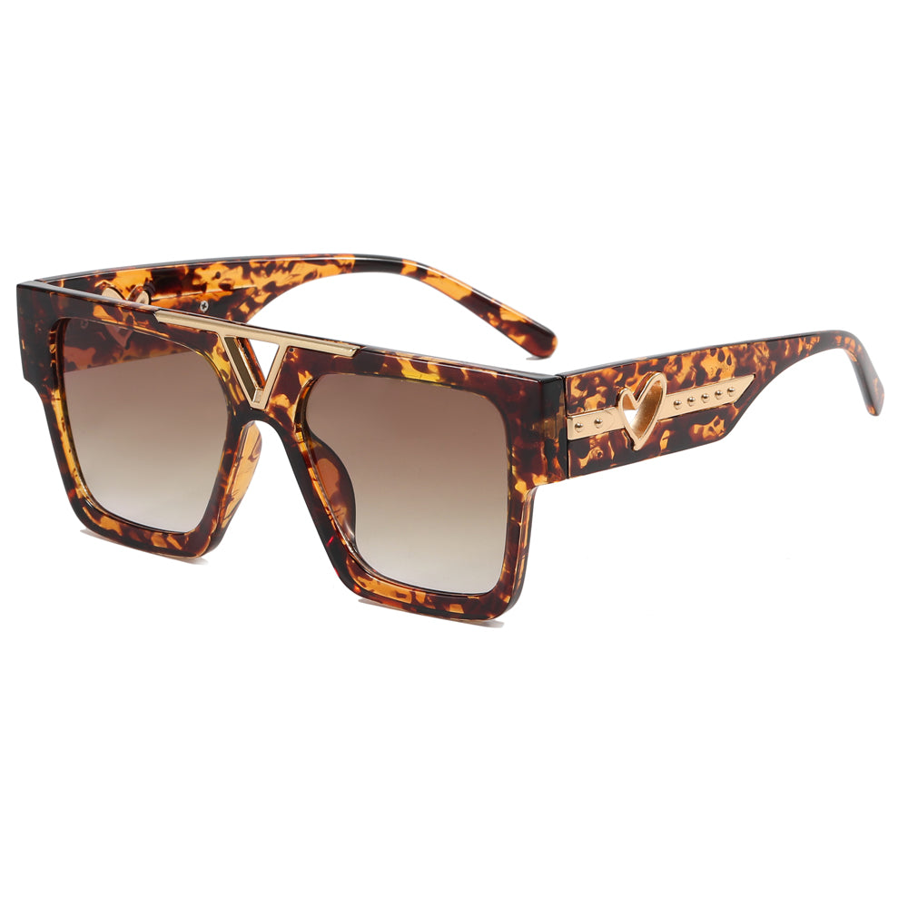 Gradient Shades Flat Metal Top Sunglasses