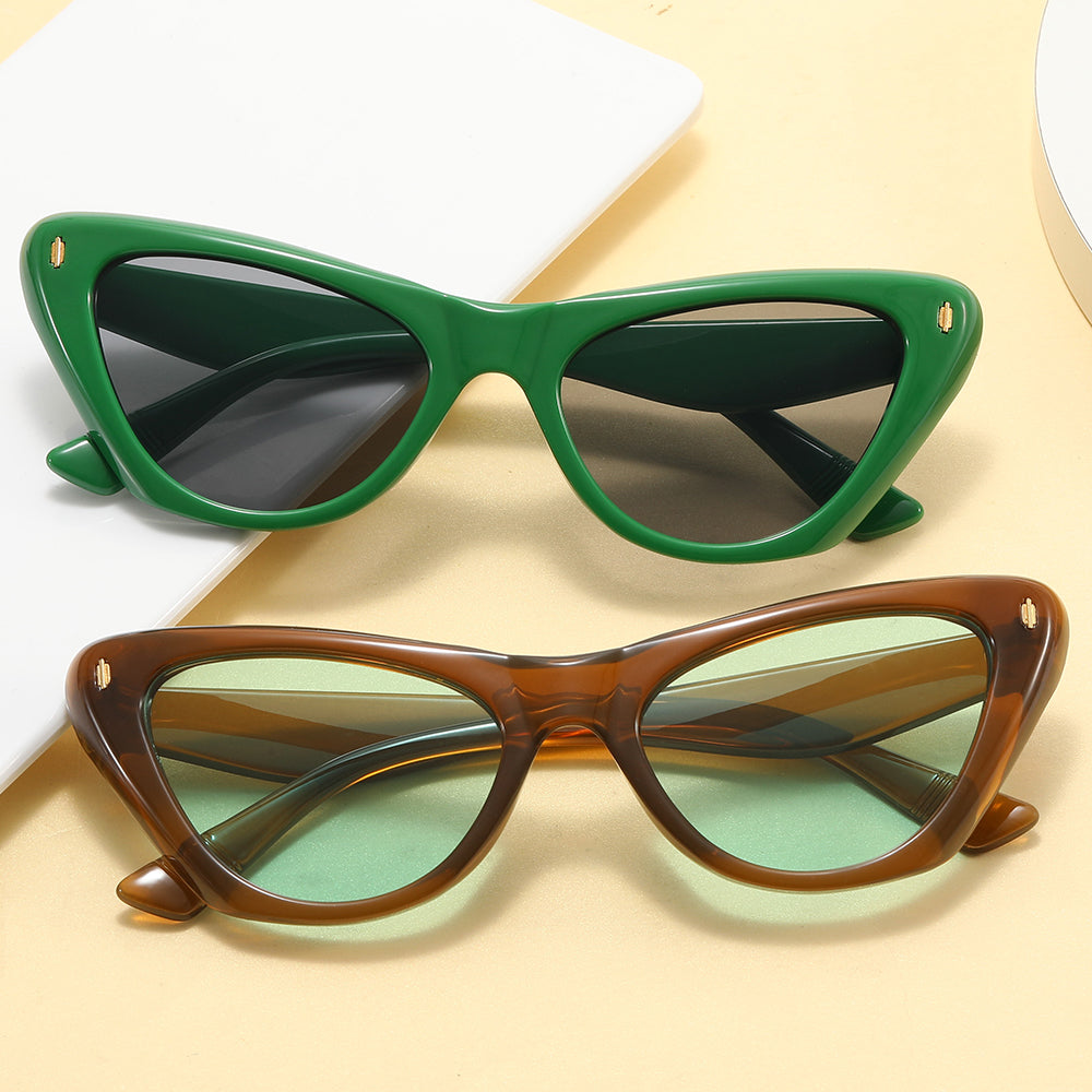 Cat Eye Women Small Triangle Sunglasses