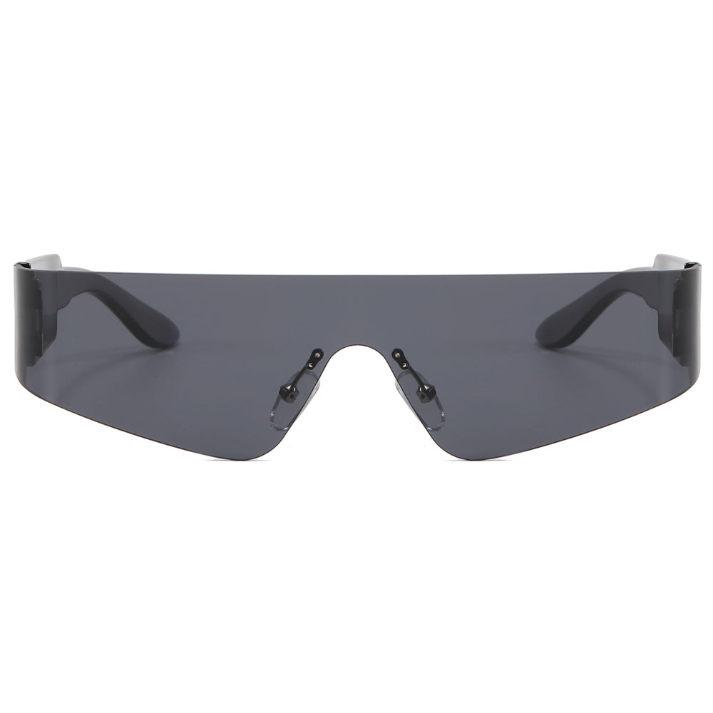 Y2K One Piece Lens Rimless Sunglasses