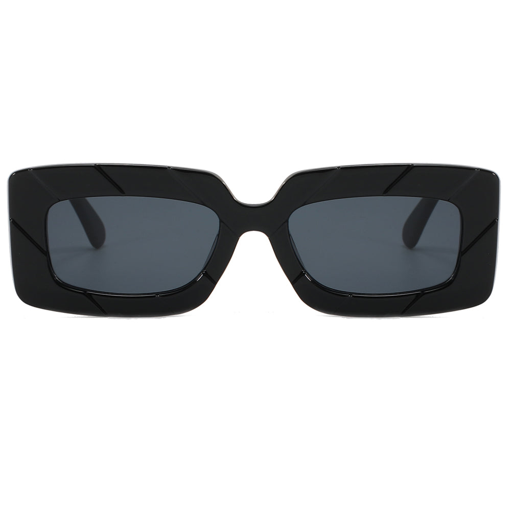 Rectangle Retro Thick Frame Sunglasses