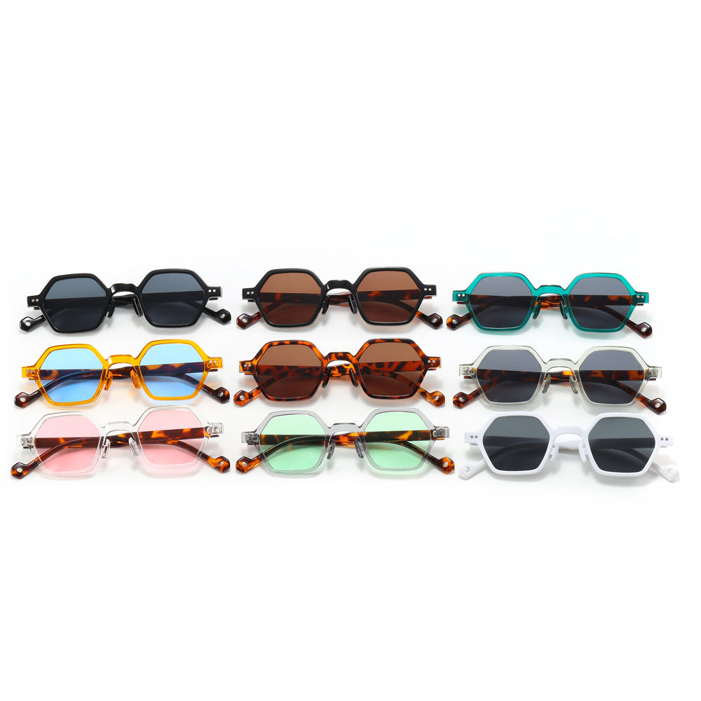 Women Small Hexagon Shaped Sunglasses