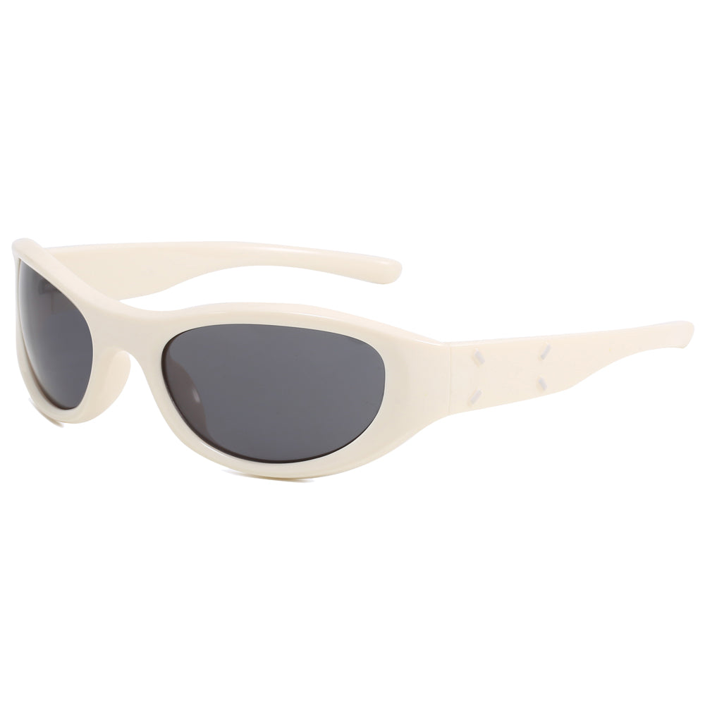 Y2K Wrap Around Rectangle Tinted Slim Sunglasses