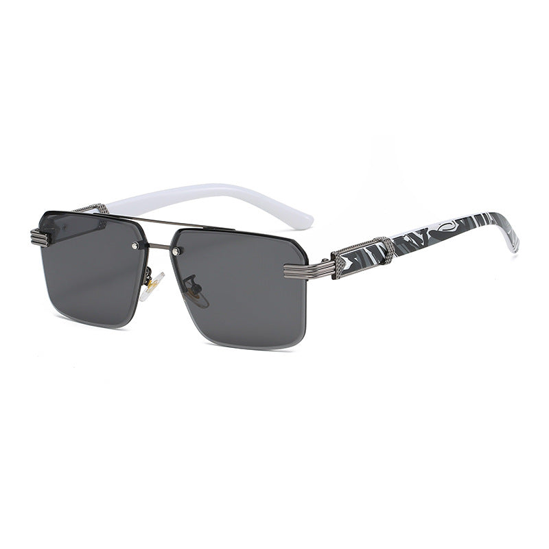 Women Vintage Square Rimless Sunglasses
