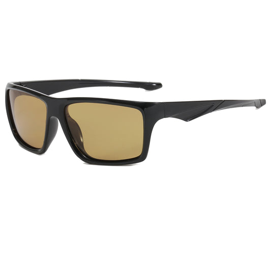 Flat Top Polarized Rectangular Sports Driving Sunglasses