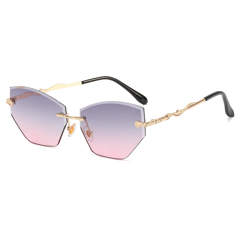 Diamond Cut Rimless Sunglasses