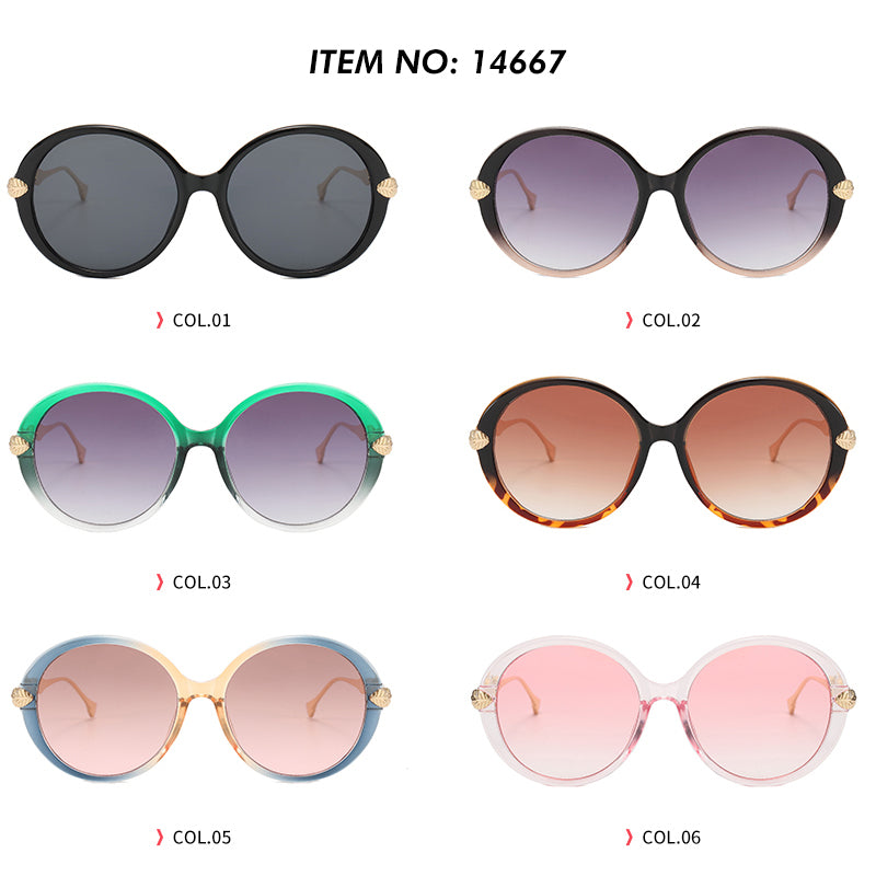 Oversized Round Women UV400 Shades Sunglasses