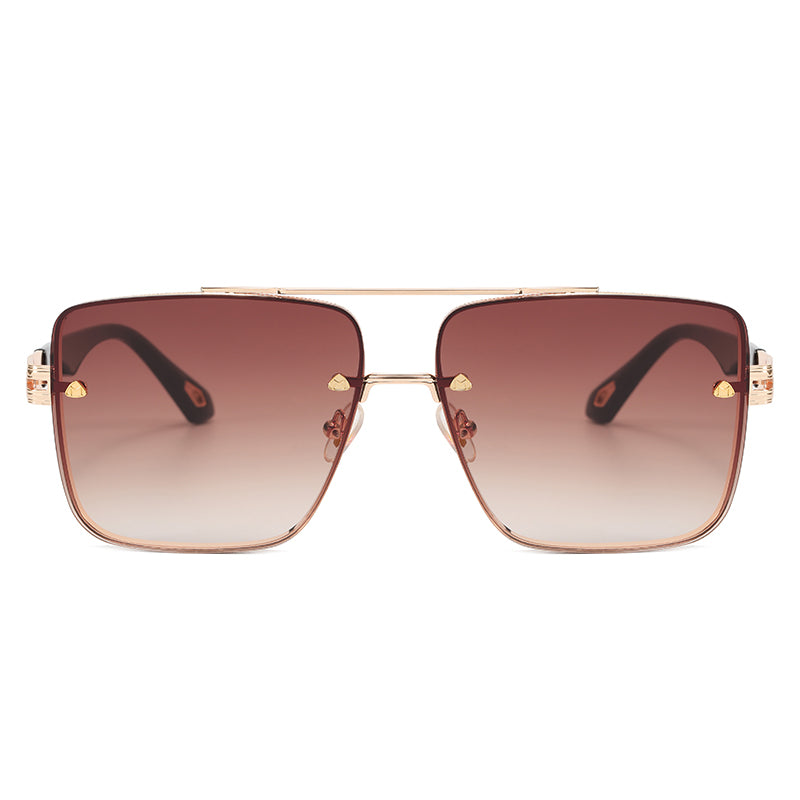 Metal Frame UV400 Gradient Men Shades Sunglasses