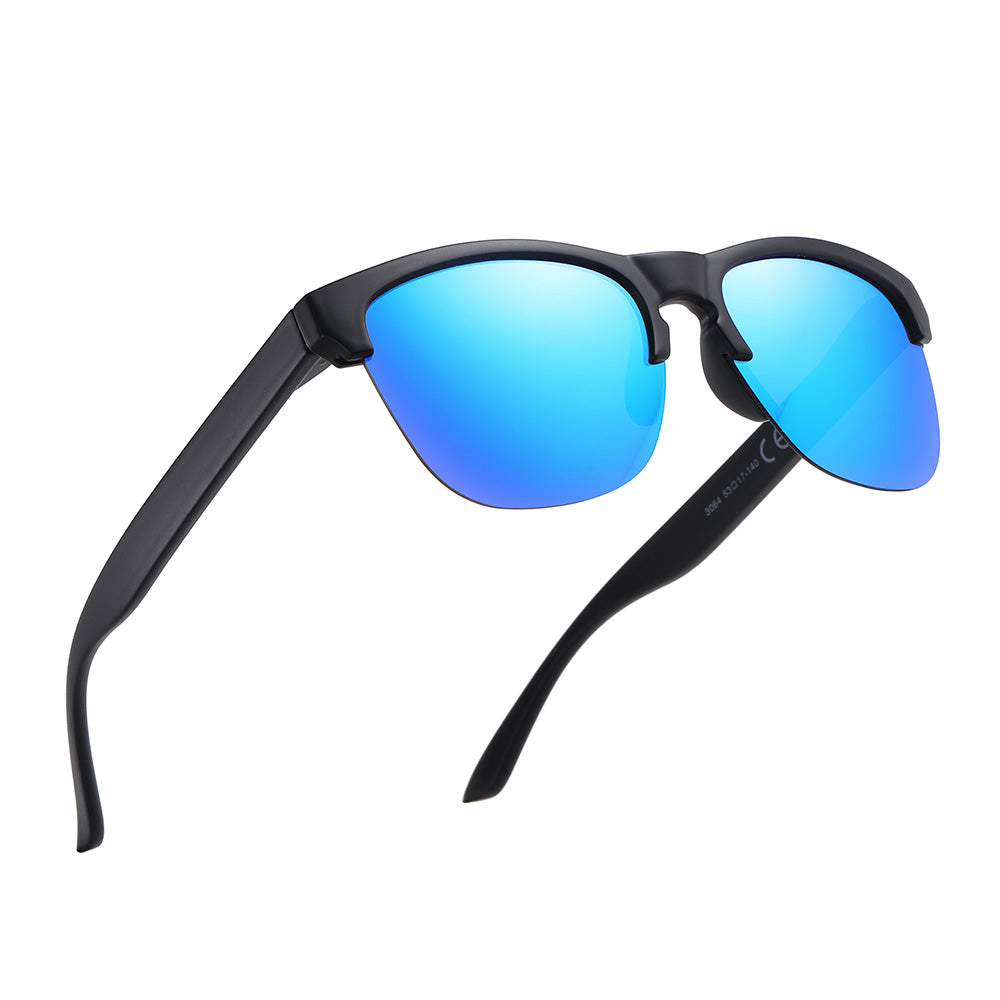 Polarized semi-rimless lifestyle Sunglasses