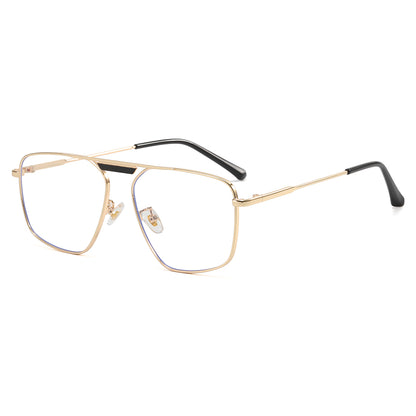 Metal Frame Flat Top Gradient Sunglasses