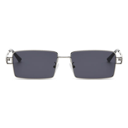 Rectangle Narrow Metal Frame INS Street Style Sunglasses