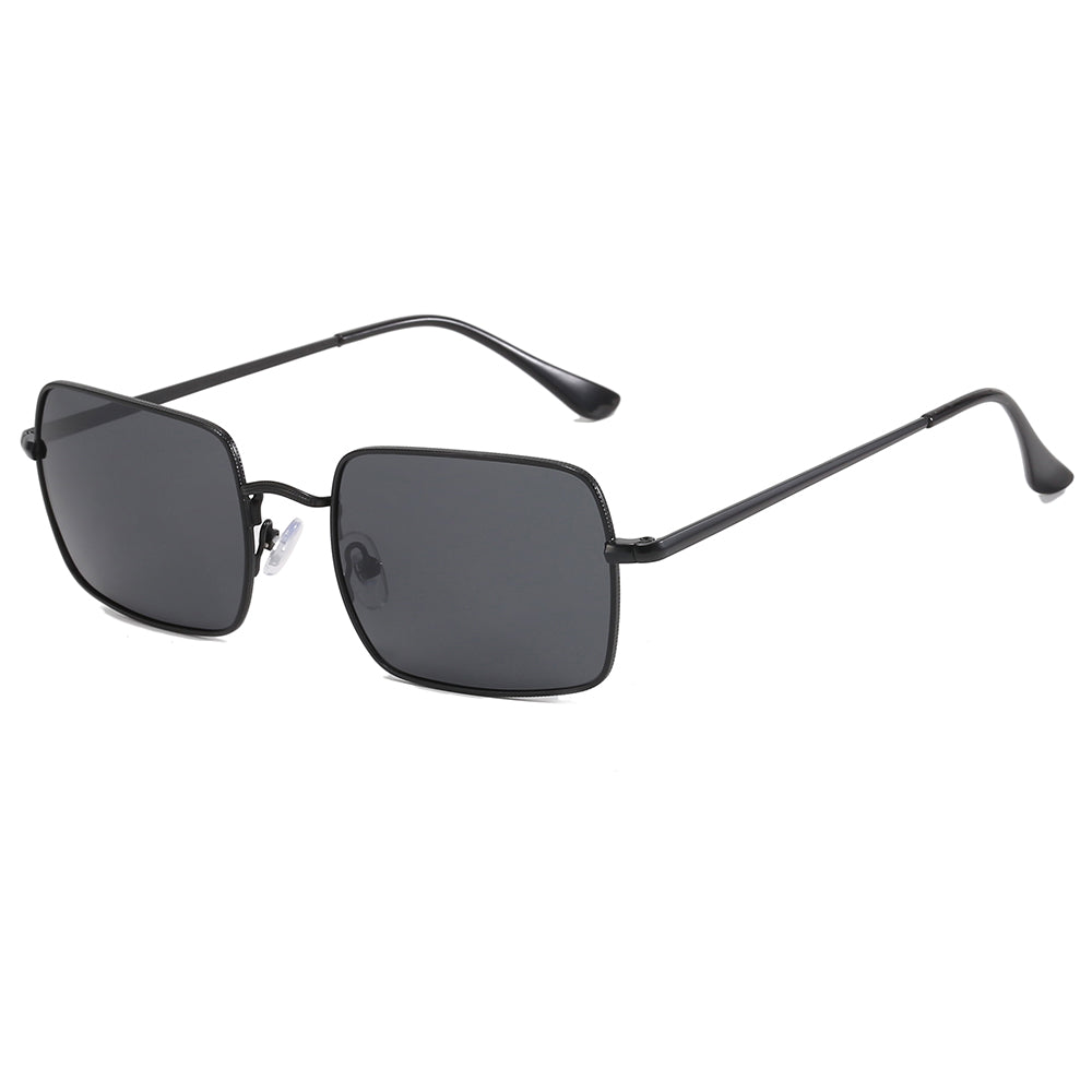 Rectangle Lightweight Metal Frame Polarized Sunglasses