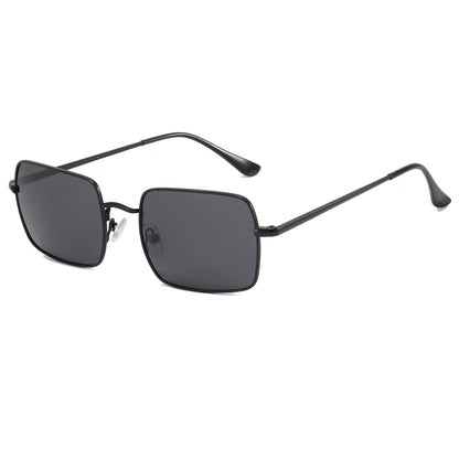 Rectangle Lightweight Metal Frame Polarized Sunglasses