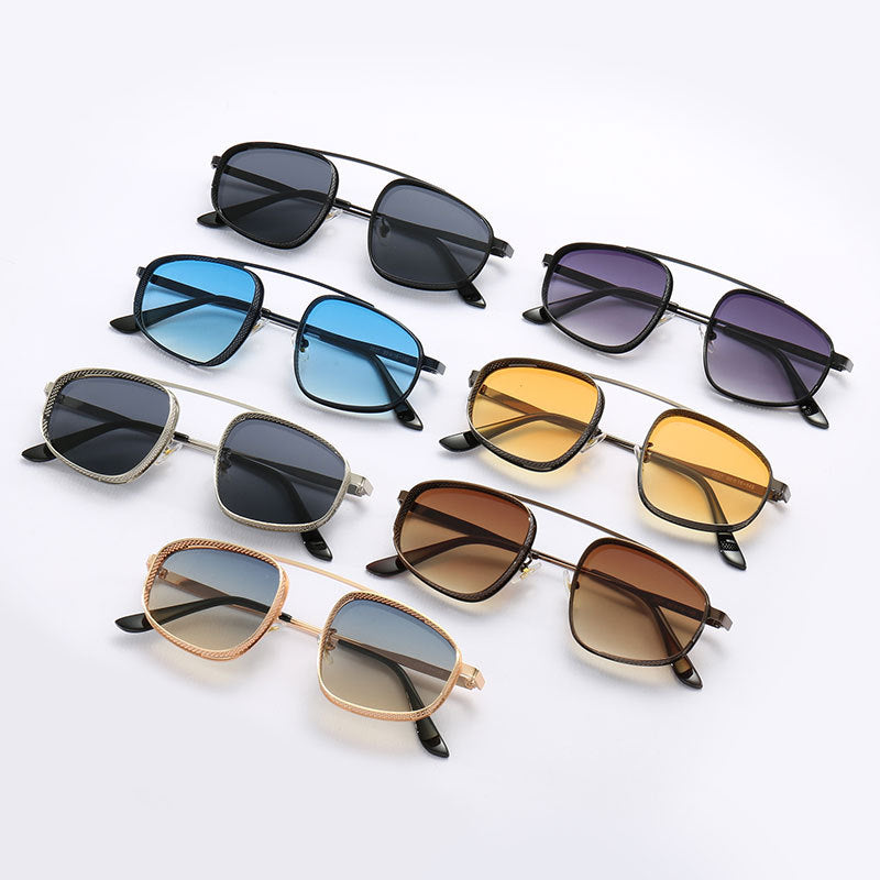 Vintage Metallic Steampunk Oval Sunglasses