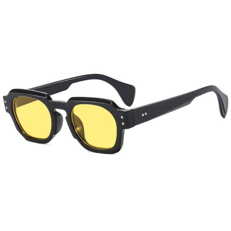 Retro Vintage Square Street Shot Tinted Goggle Sunglasses