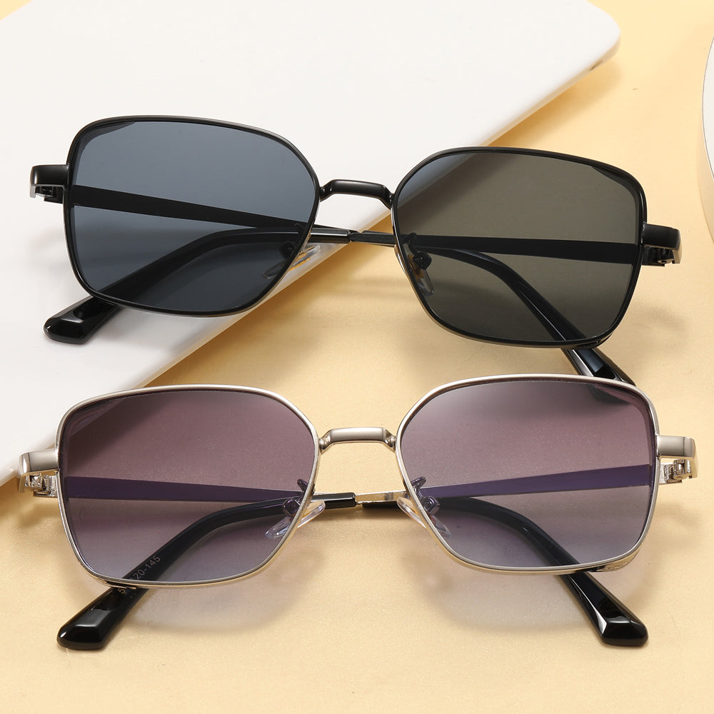 Small Rectangle Metal Frame Sunglasses