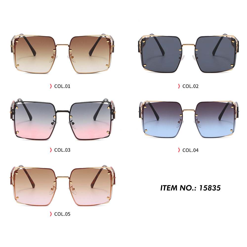 Square Metal Frame Sunglasses