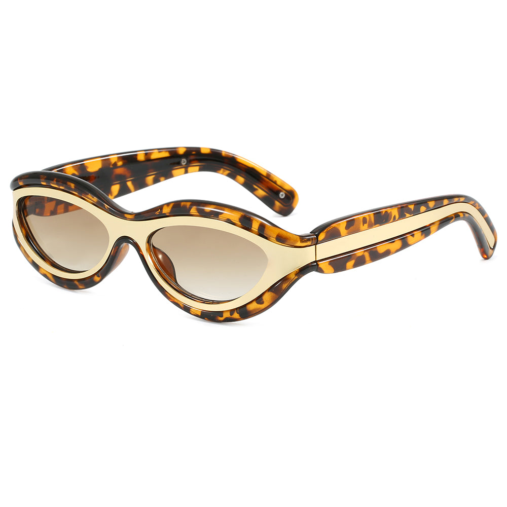 Y2K Vintage Oval Cat Eye Travel Shades Sunglasses