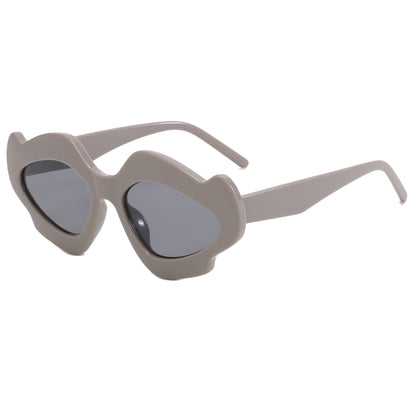 Irregular Hip-Hop Punk Flower Shape Wavy Design Sunglasses
