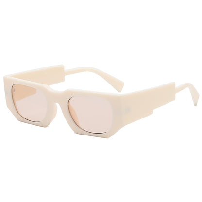 Retro Rectangle Thick Frame Shades Sunglasses