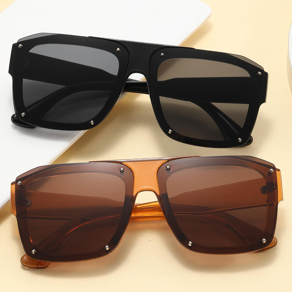 Fashion Oversized Rivet Sunglasses