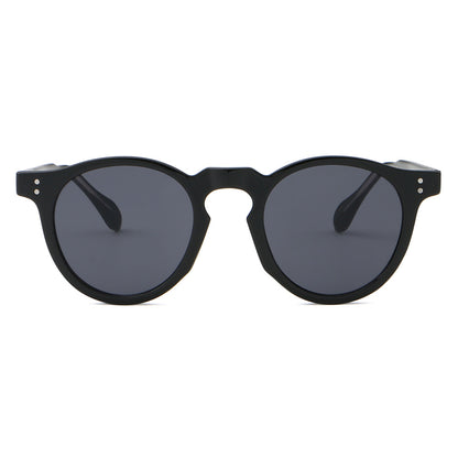 Classic Round Cat Eye Reinforced Wire-Core Temples Sunglasses