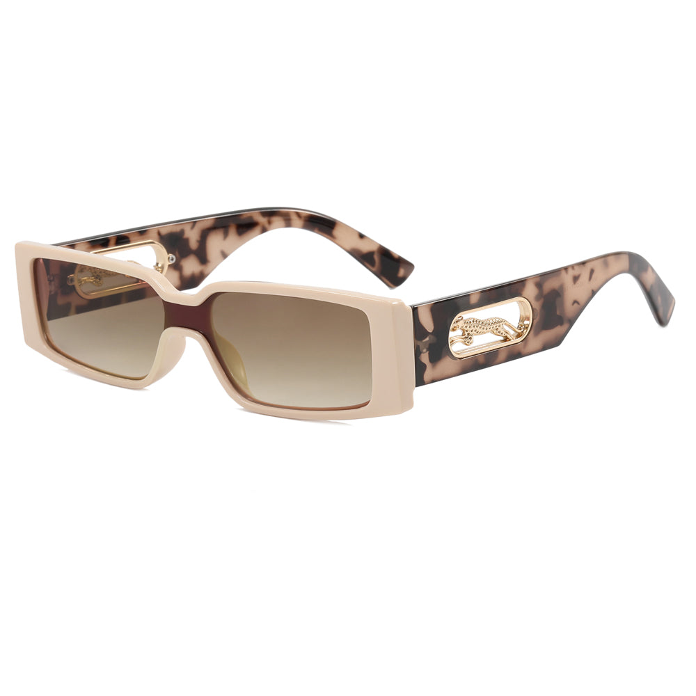 Retro Flat Top Rectangle Sunglasses