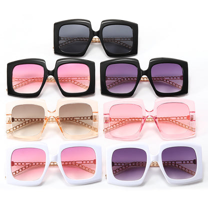 Women Square Chain Sunglasses