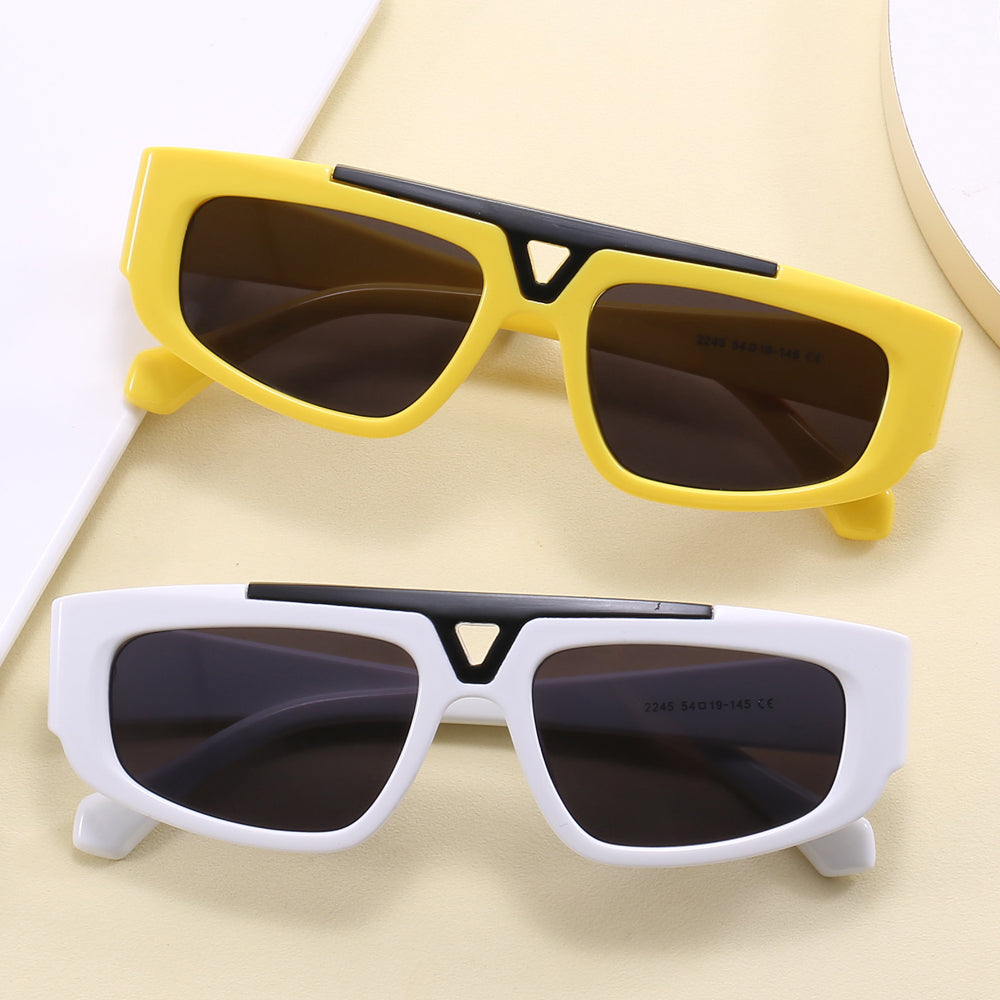 Flat Top Luxury Rectangle UV400 Shades Sunglasses