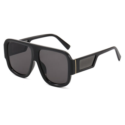 Large Shield Flat Top Oversized Shades Sunglasses