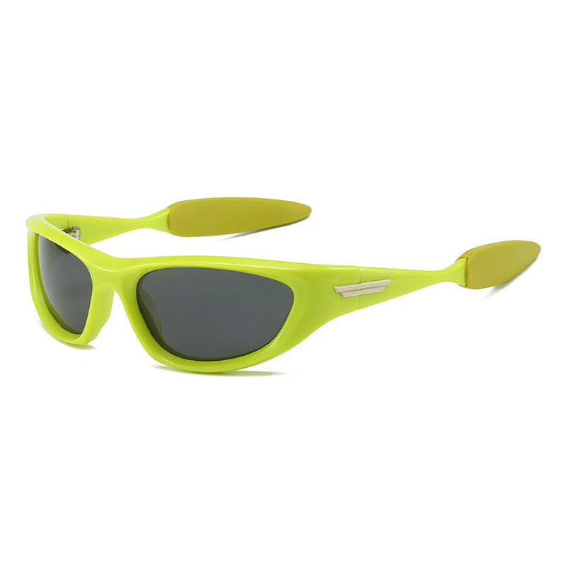 Y2K Wrap Around Sport Oval Cat Eye Sunglasses