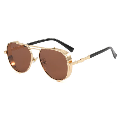 Men Metal Shades Sunglasses